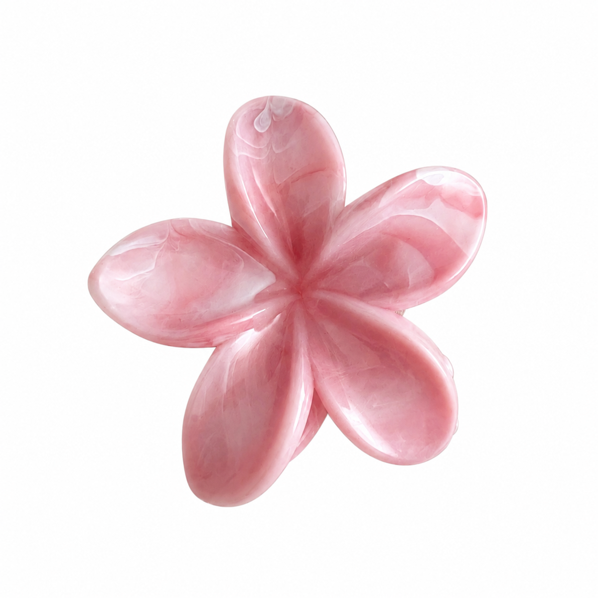 Claw Clip Flor Puntiaguda Rosa Nacarada - vista pétalos frontales