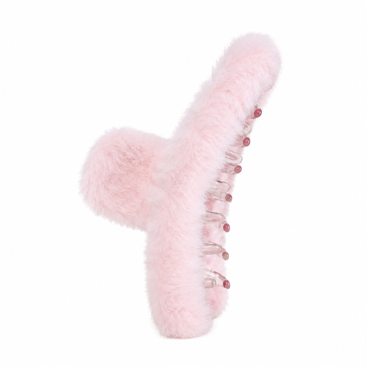 Pinza Peluche Rosa - vista lateral con dientes