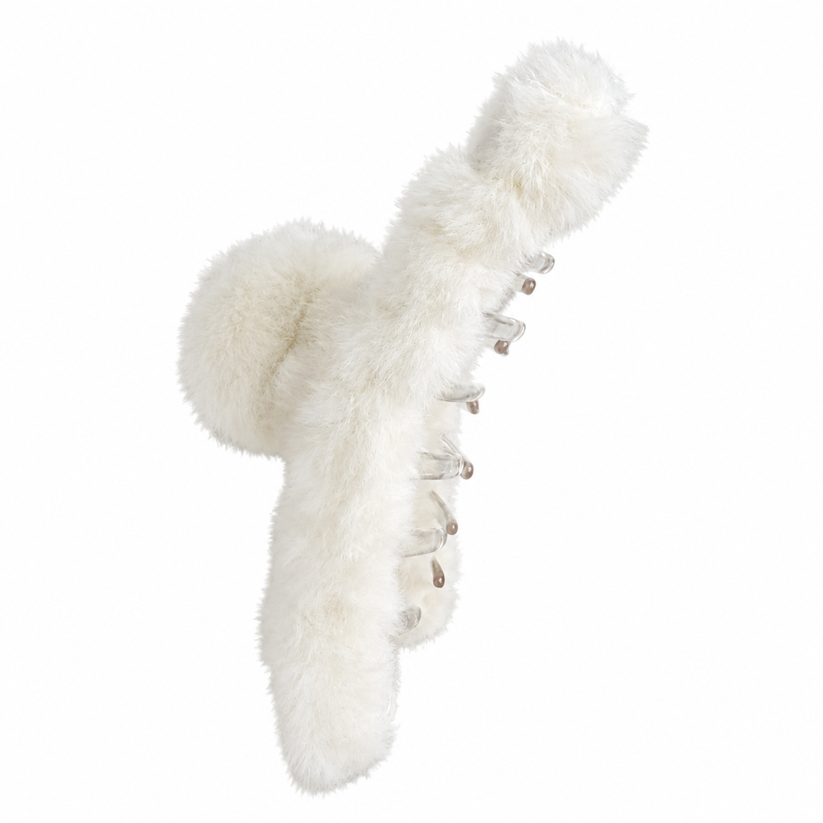 Pinza Teddy Blanca - vista lateral dientes plateados