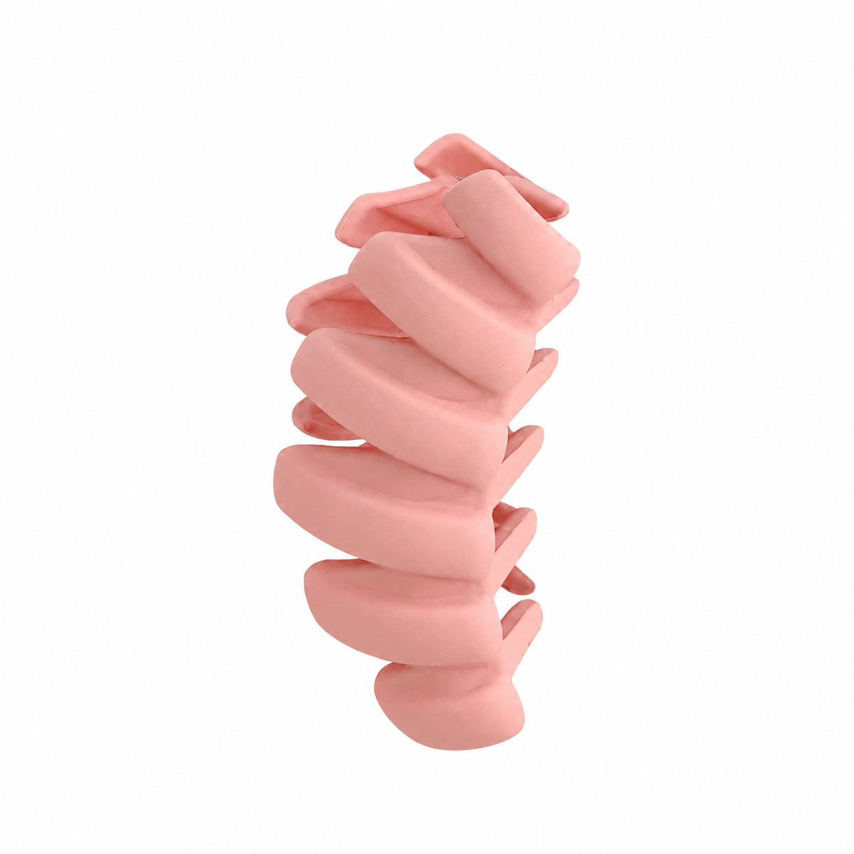 Claw Clip Chunky Rosa Mini - vista lateral dientes