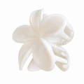 Claw Clip Flor Nacarada Blanca - vista pétalos puntiagudos