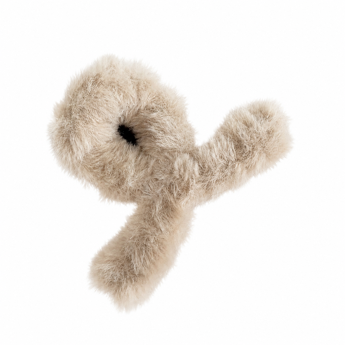 Claw Clip Teddy Nude - vista lateral cerrado