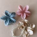 Pack clips perlados + scrunchie 🤍🎀🌸