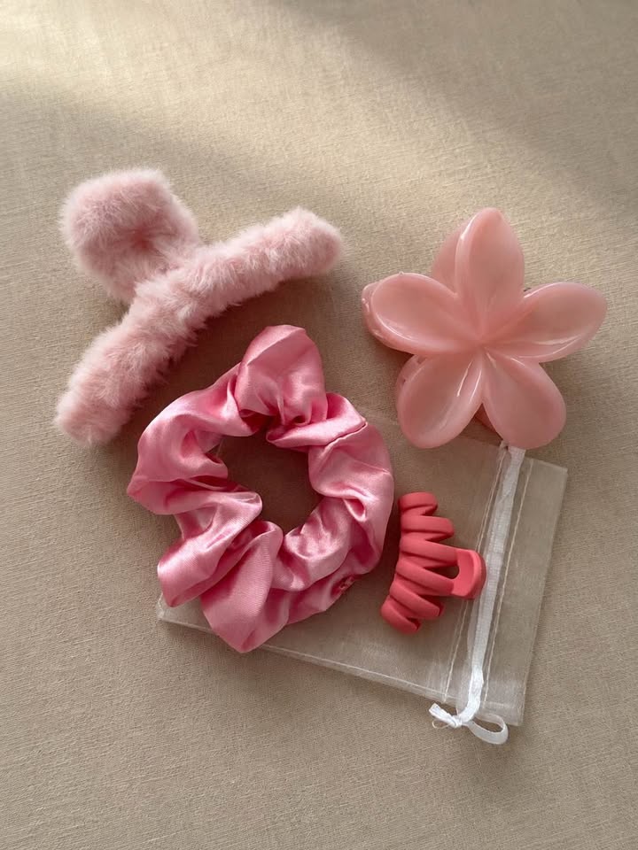 Pack Rosado de Accesorios para el Pelo