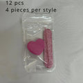 Kit de Manicure Rosa 12 Piezas | Set para Cuidado de Uñas con Lima y Accesorios