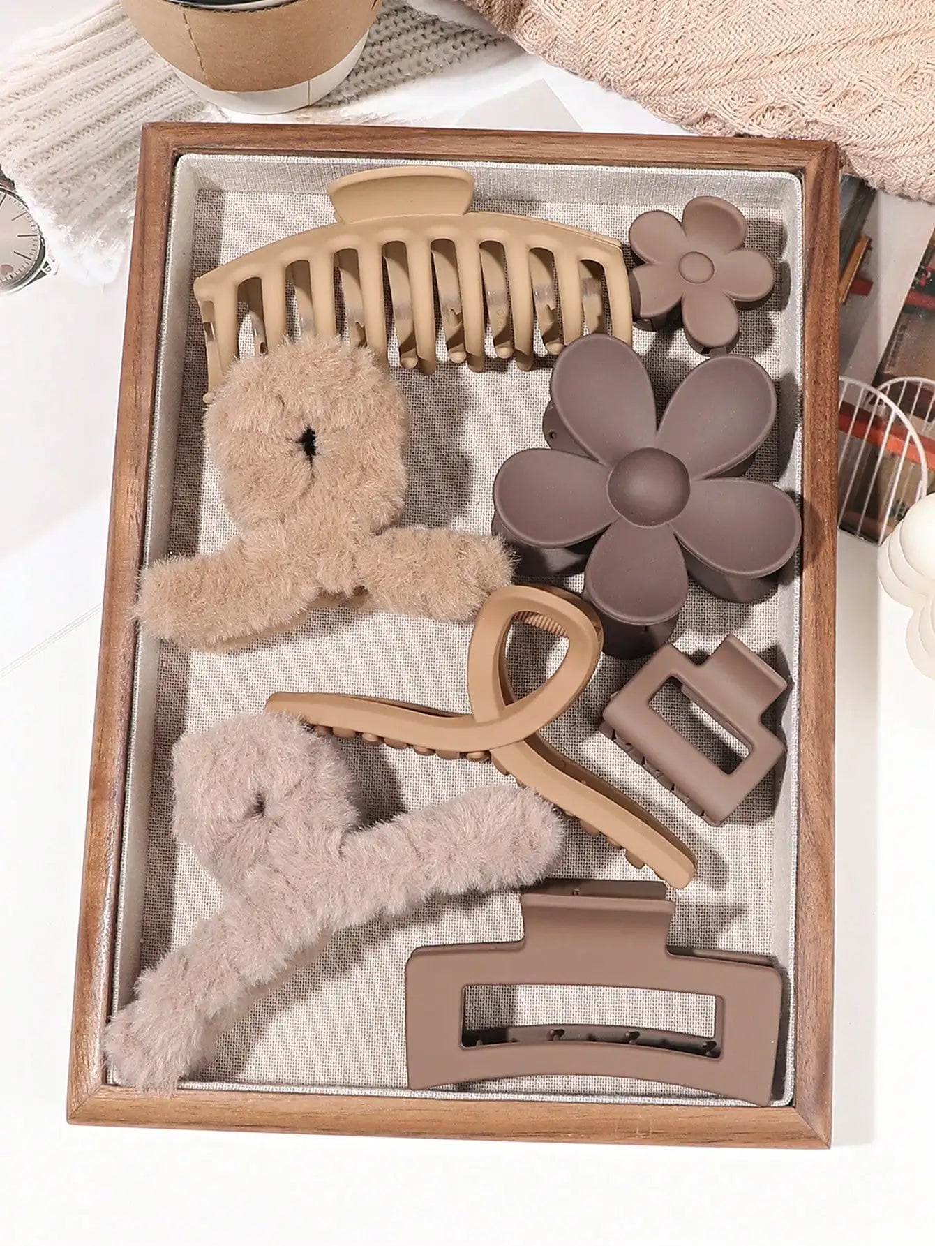Set de 8 Pinzas para el Cabello | Estilo Elegante y Sujeción Firme 🌸