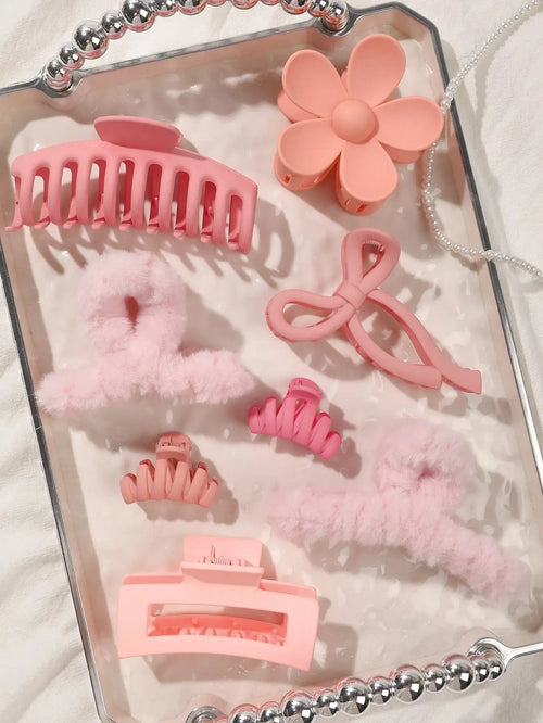 Set de 8 Pinzas para el Cabello | Estilo Elegante y Sujeción Firme 🌸