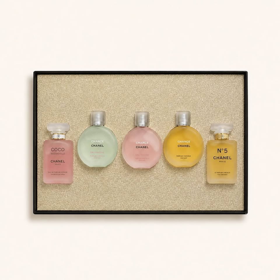 Set de Regalo Mini Perfumes Chanel 5 Piezas Caja Negra