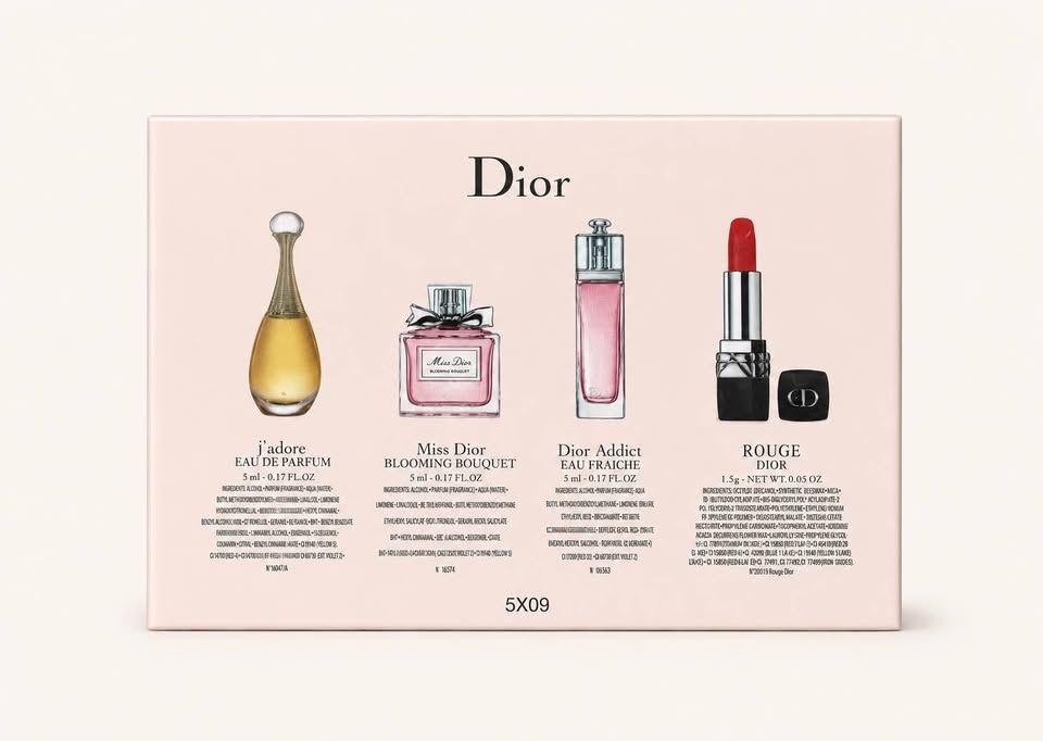 Set de Regalo Mini Perfumes y Labial Dior