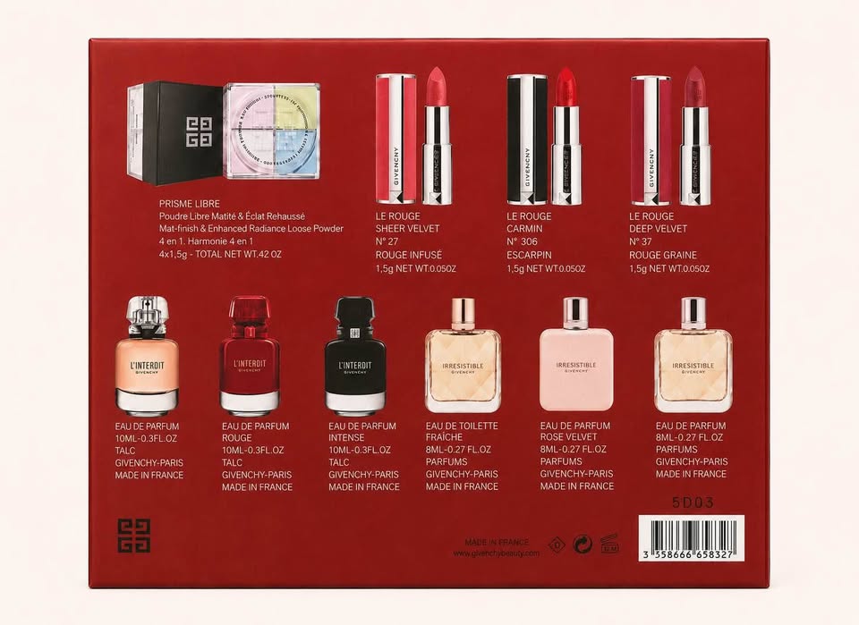 Set de Regalo Mini Perfumes y Maquillaje Givenchy 10 Piezas
