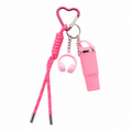Llavero Rosa Fitness - vista lateral con charms